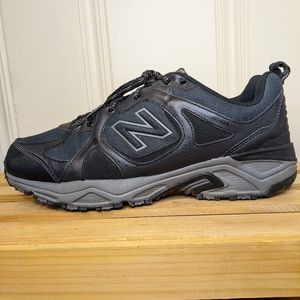 New Balance MT481 all terrain running shoes 4E wide width gray and black 10.5